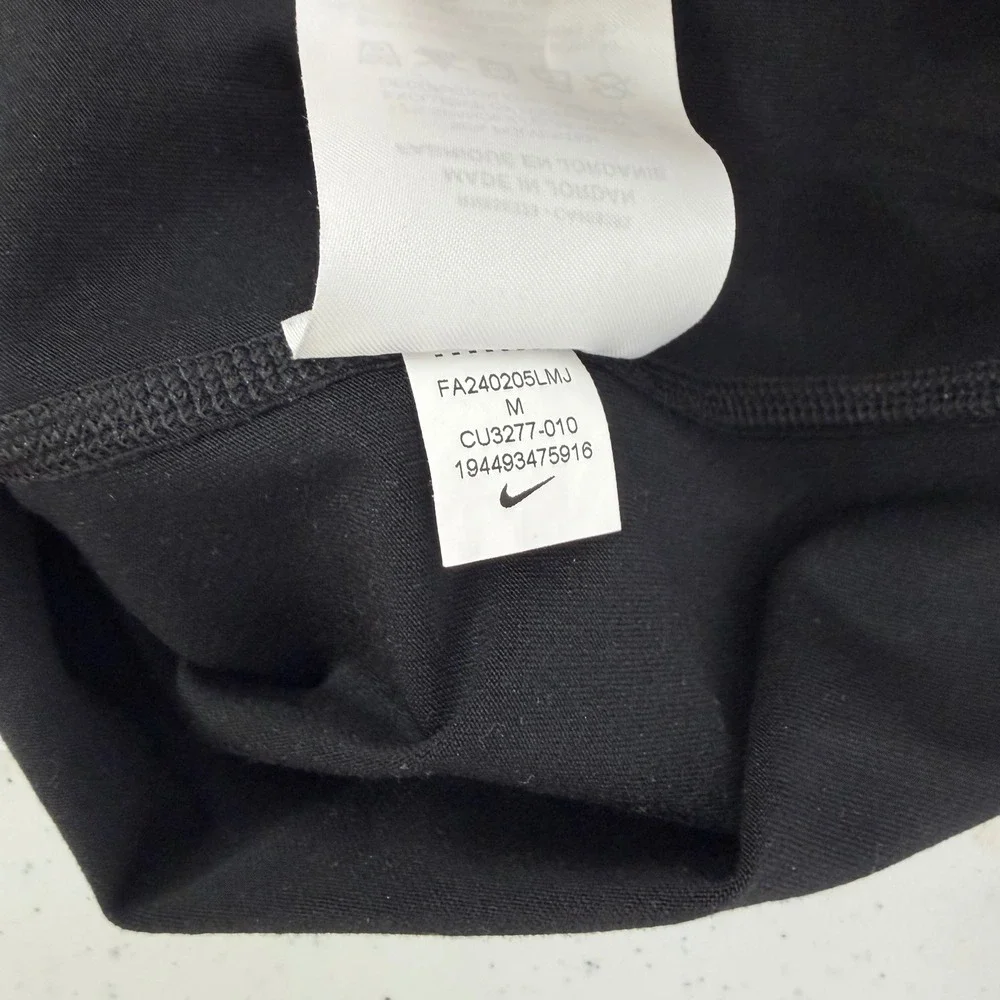 Nike Pacer Crew Top Women M Black Long Sleeve Dri-FIT Running Shirt CU3277-010